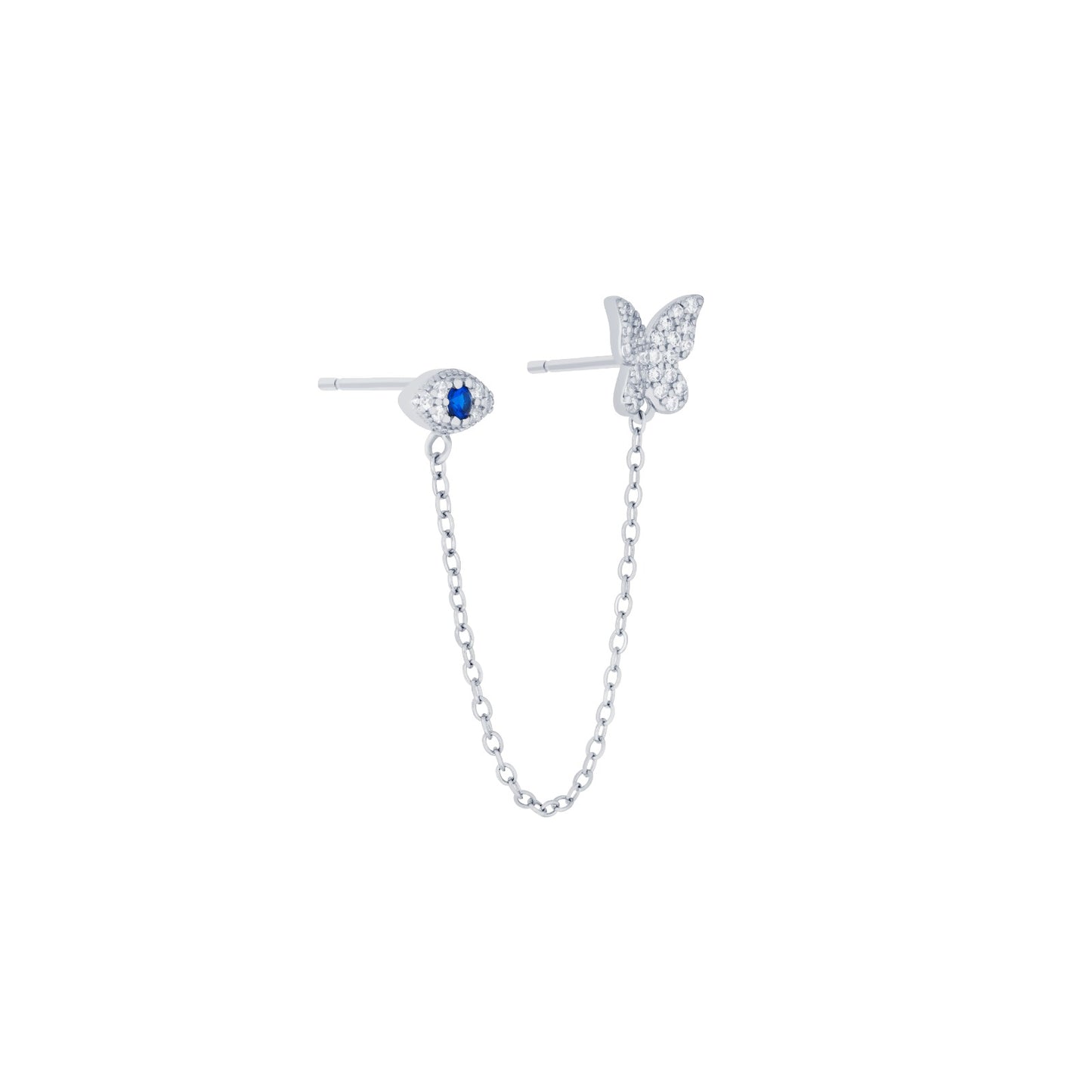 Aretes Mariposa Plata