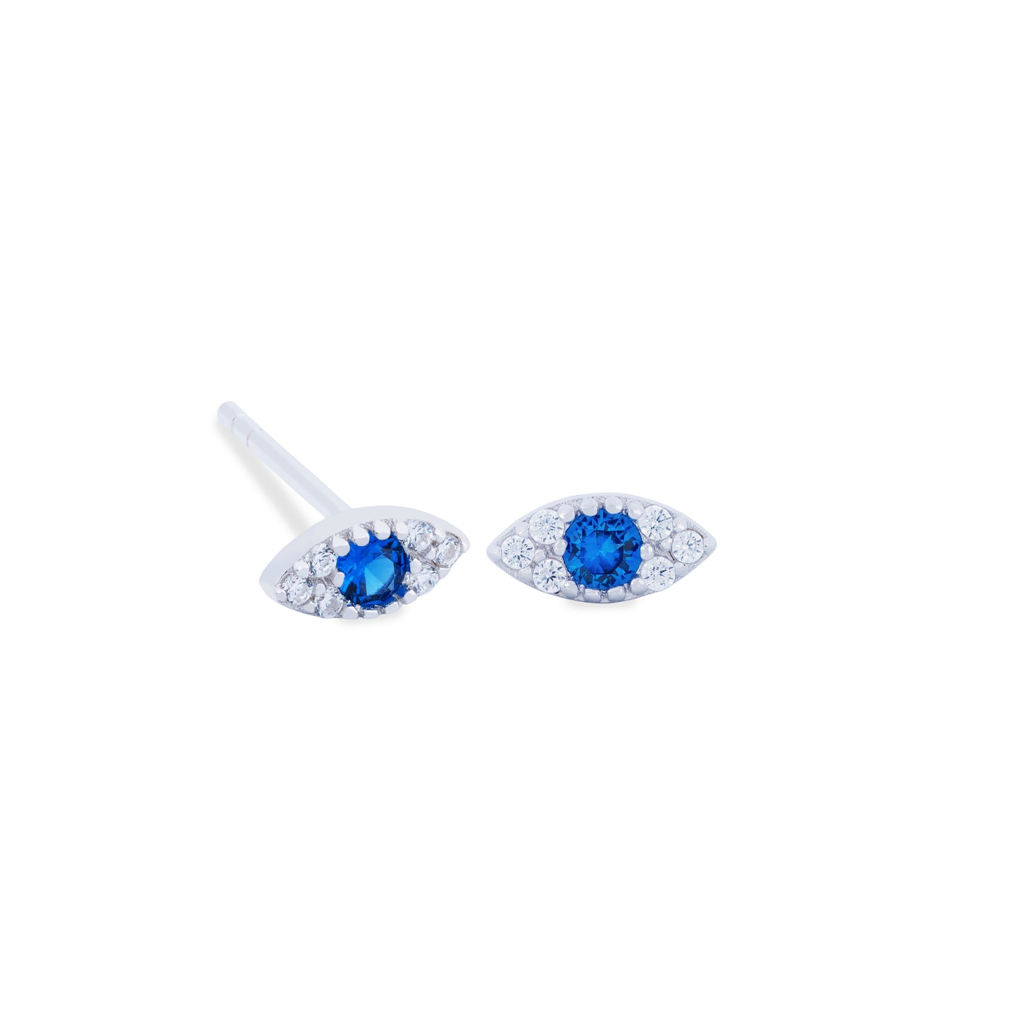 Aretes Ojo Oval Mini Plata