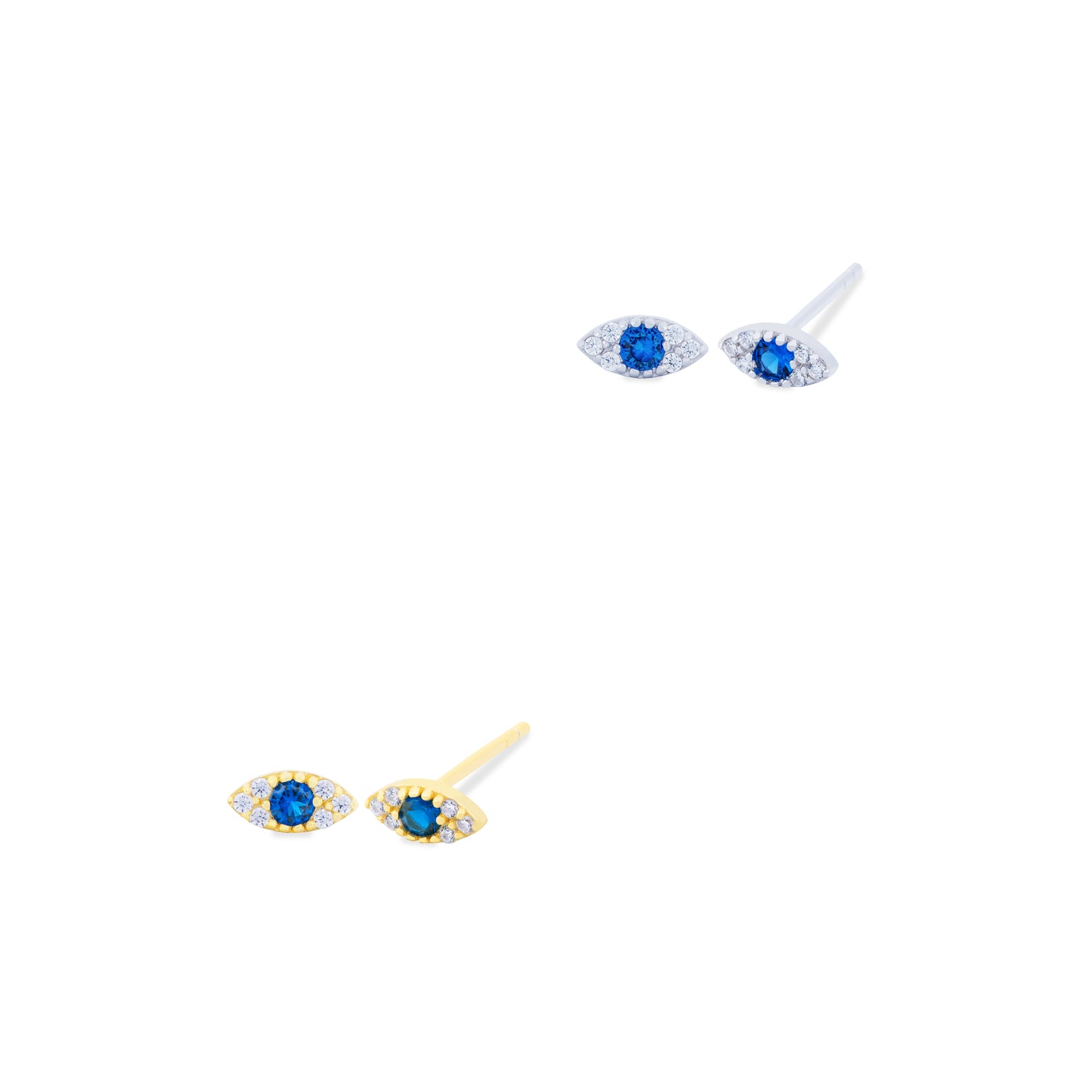 Aretes Ojo Oval Mini Plata