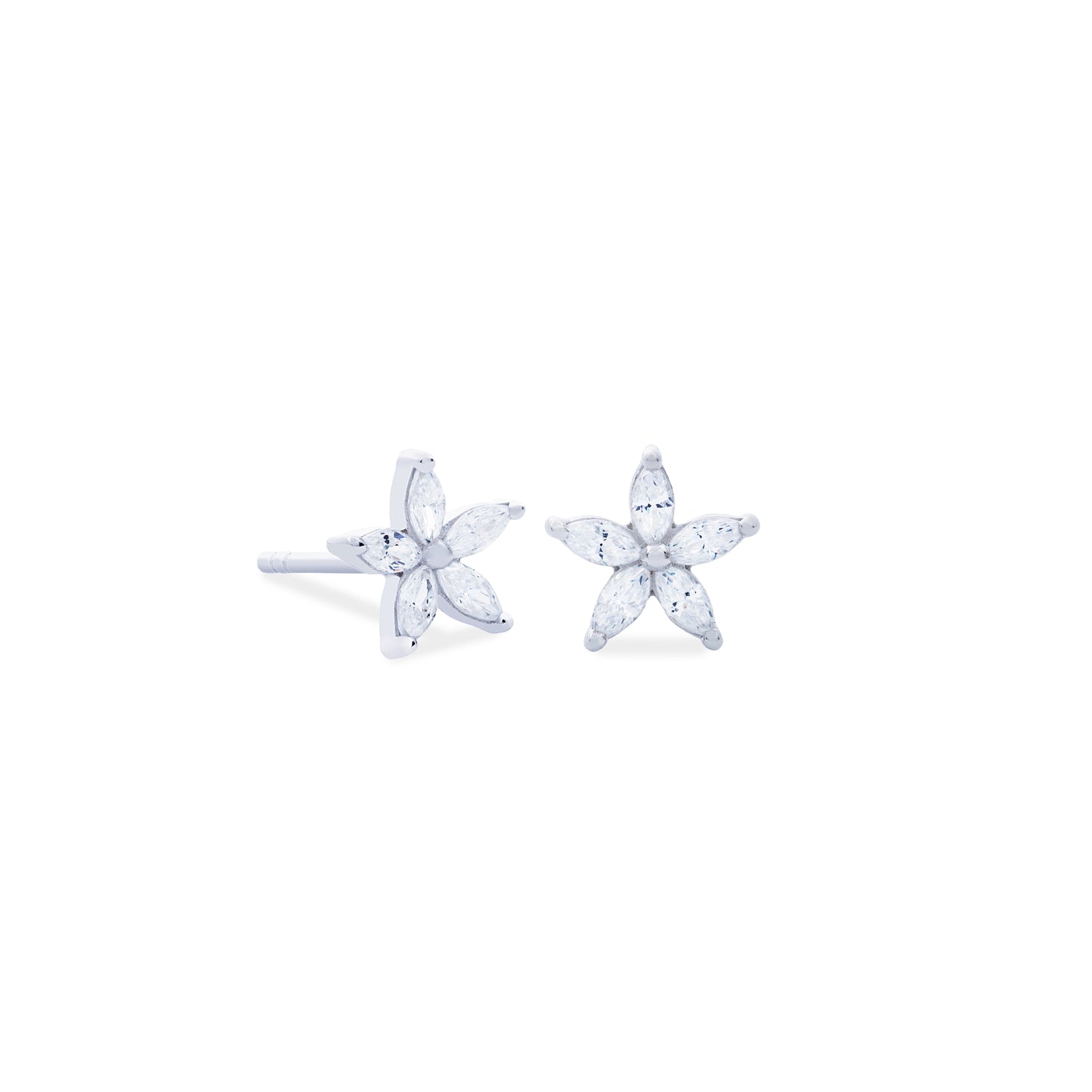 Aretes Flori Plata