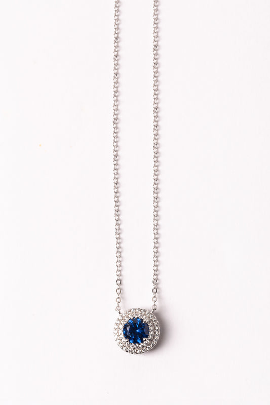 Collar Ana Azul Plata
