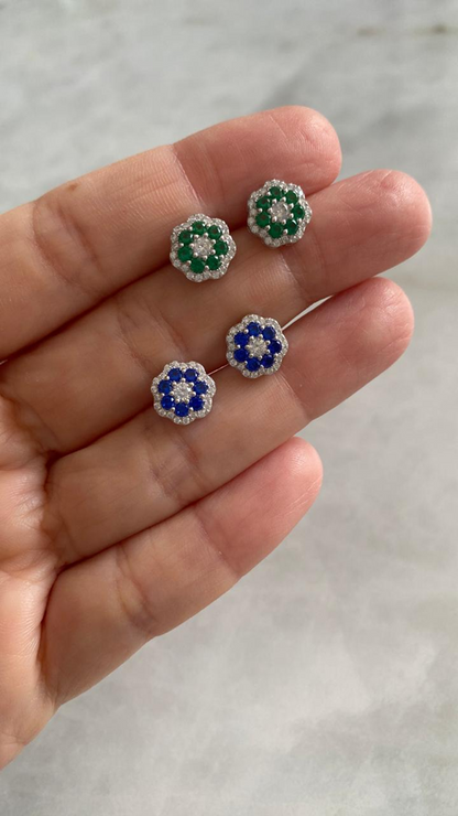 Aretes Mariana Verde Oro