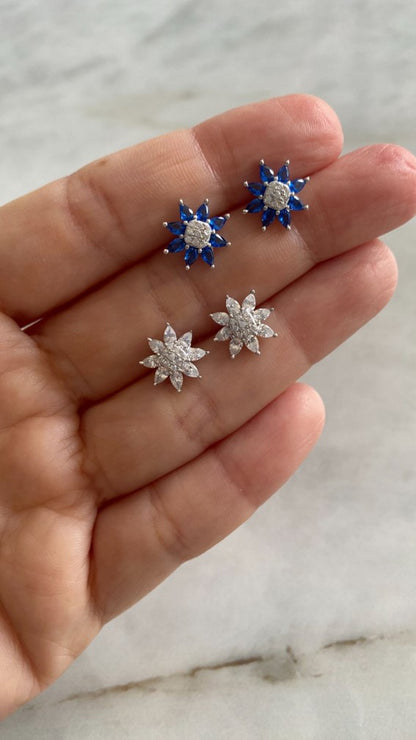 Aretes Astro Plata Azul