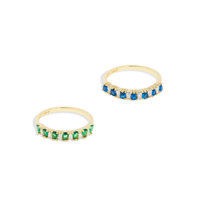 Anillo Reina Oro Azul