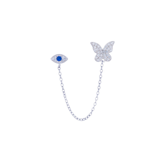 Aretes Mariposa Plata