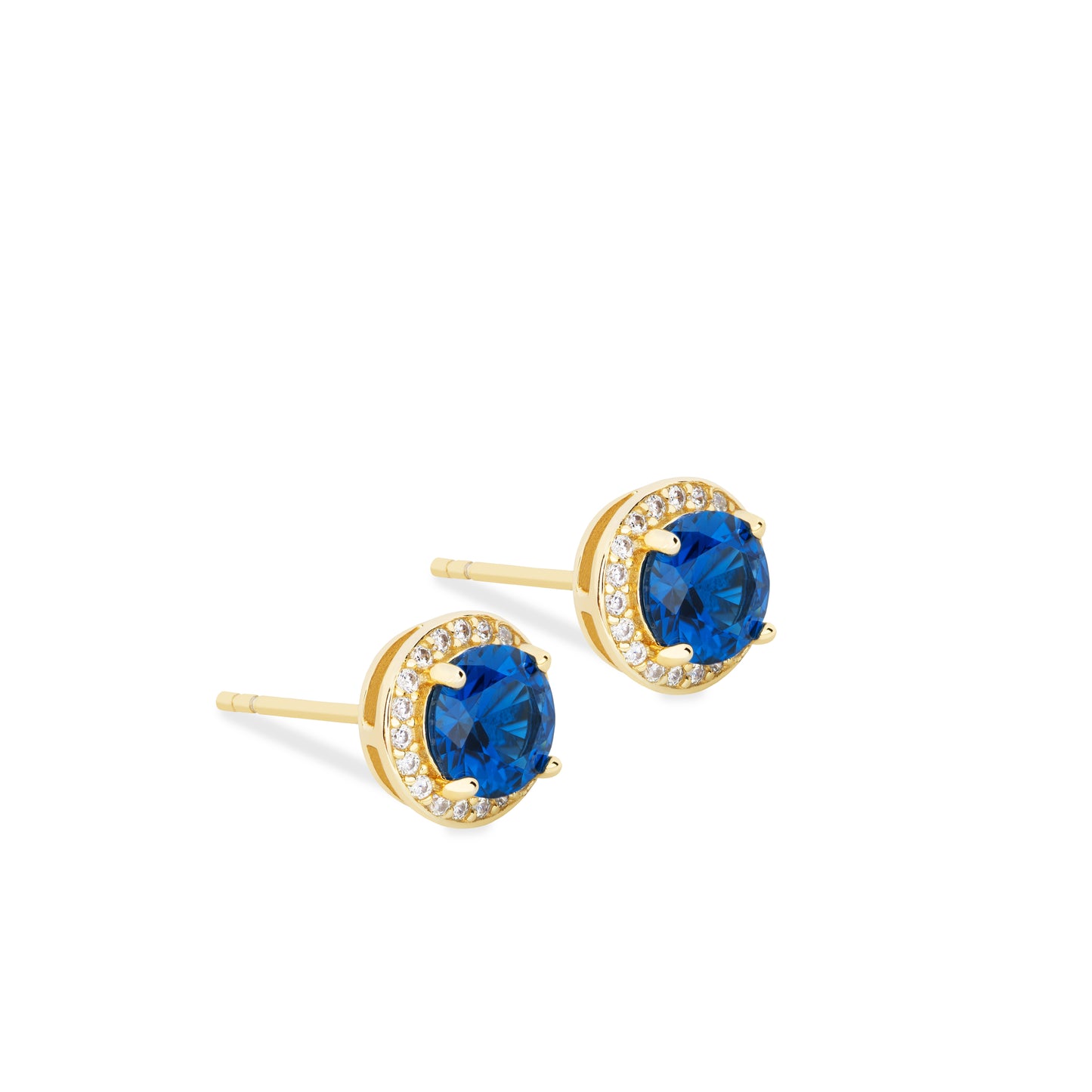 Aretes Soli Oro Azul