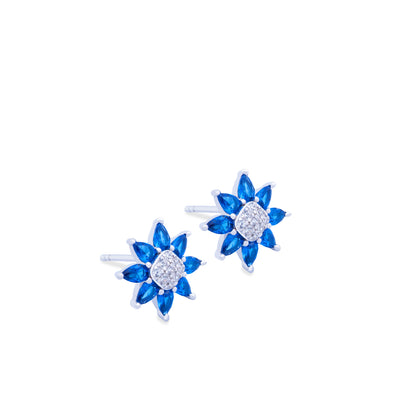 Aretes Astro Plata Azul