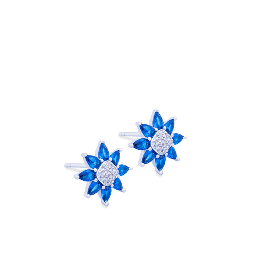 Aretes Astro Plata Azul