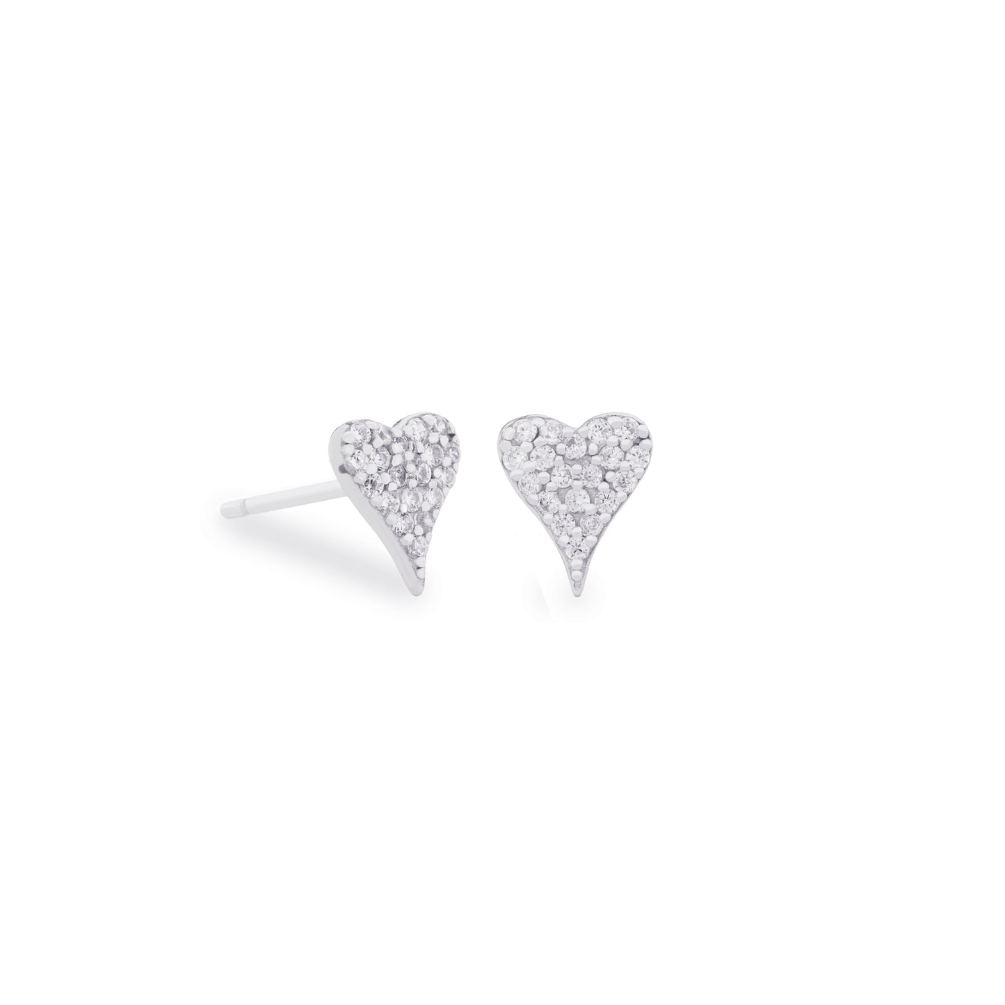 Aretes Mini Cuore Plata
