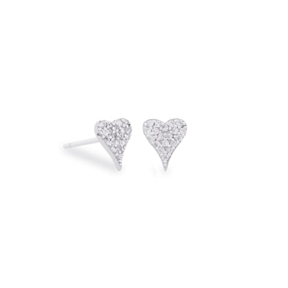 Aretes Mini Cuore Plata