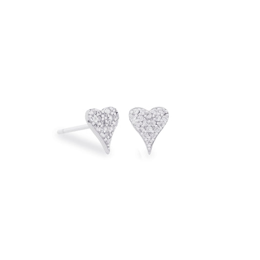 Aretes Mini Cuore Plata