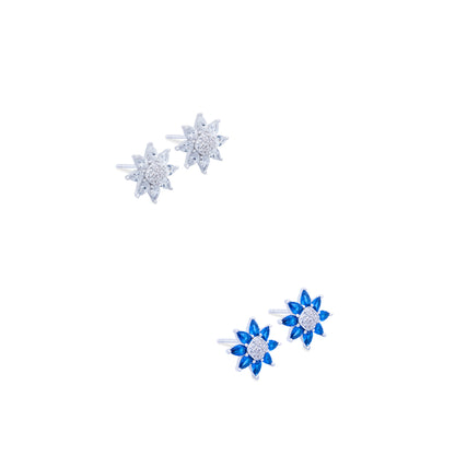 Aretes Astro Plata Azul