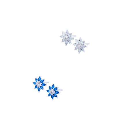 Aretes Astro Plata Azul