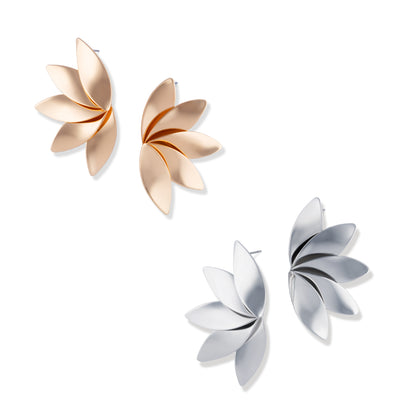 Arete Abanico Plateado