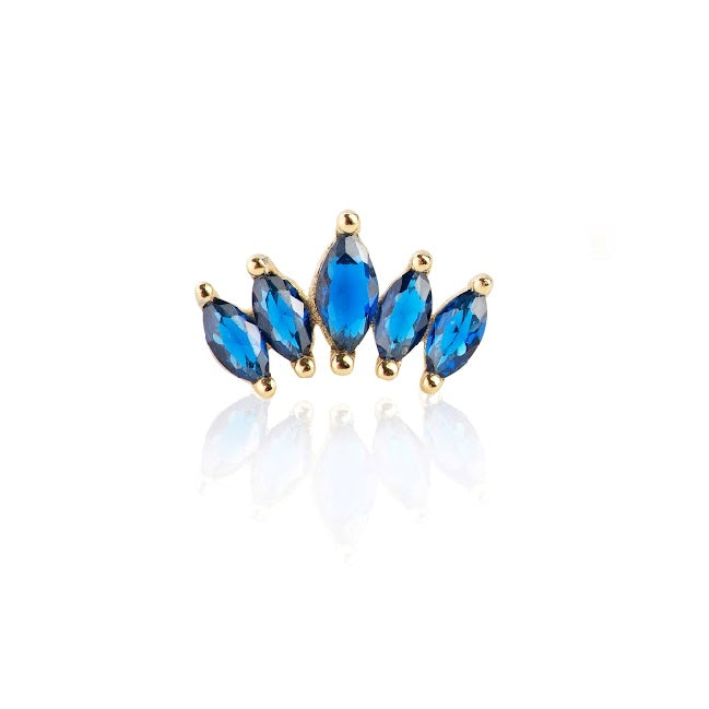Aretes Tatiana Oro Azul