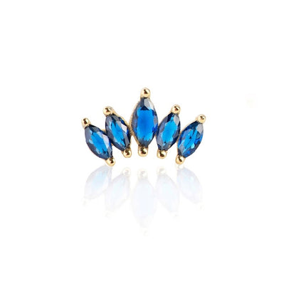 Aretes Tatiana Oro Azul